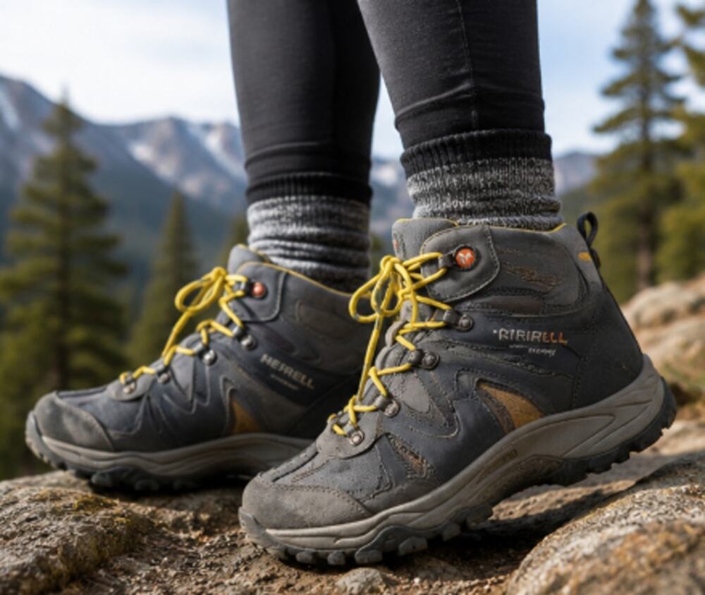 Merrell Reactor Waterproof Hiking Boots Women's 7.5 Gray Mid Trail Boots